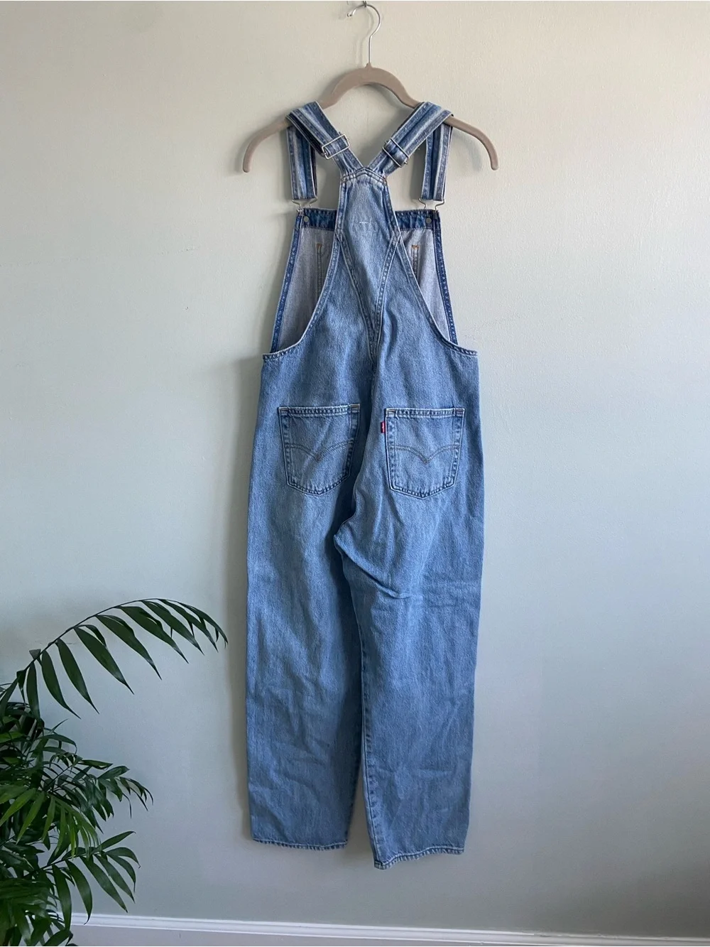 Levi's Light Blue Distressed Denim Overalls - Women's